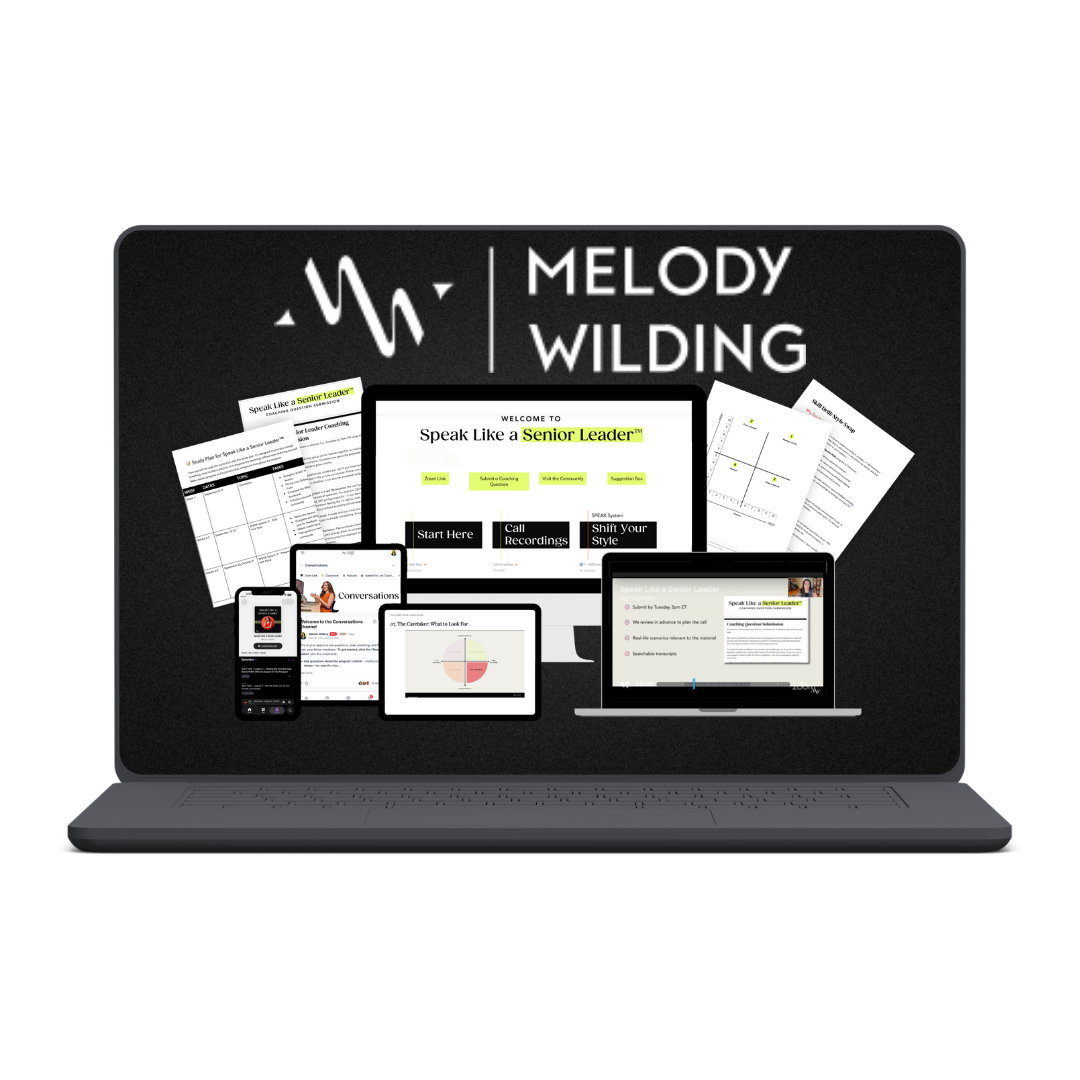 Melody Wilding - Speak Like a Senior Leader
